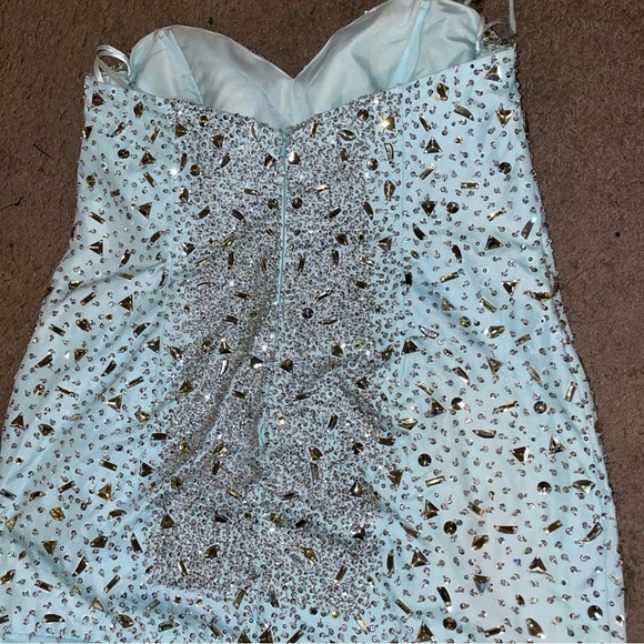 Terani Couture Gold Sequin Maxi Dress for Prom - Picture 6 of 10